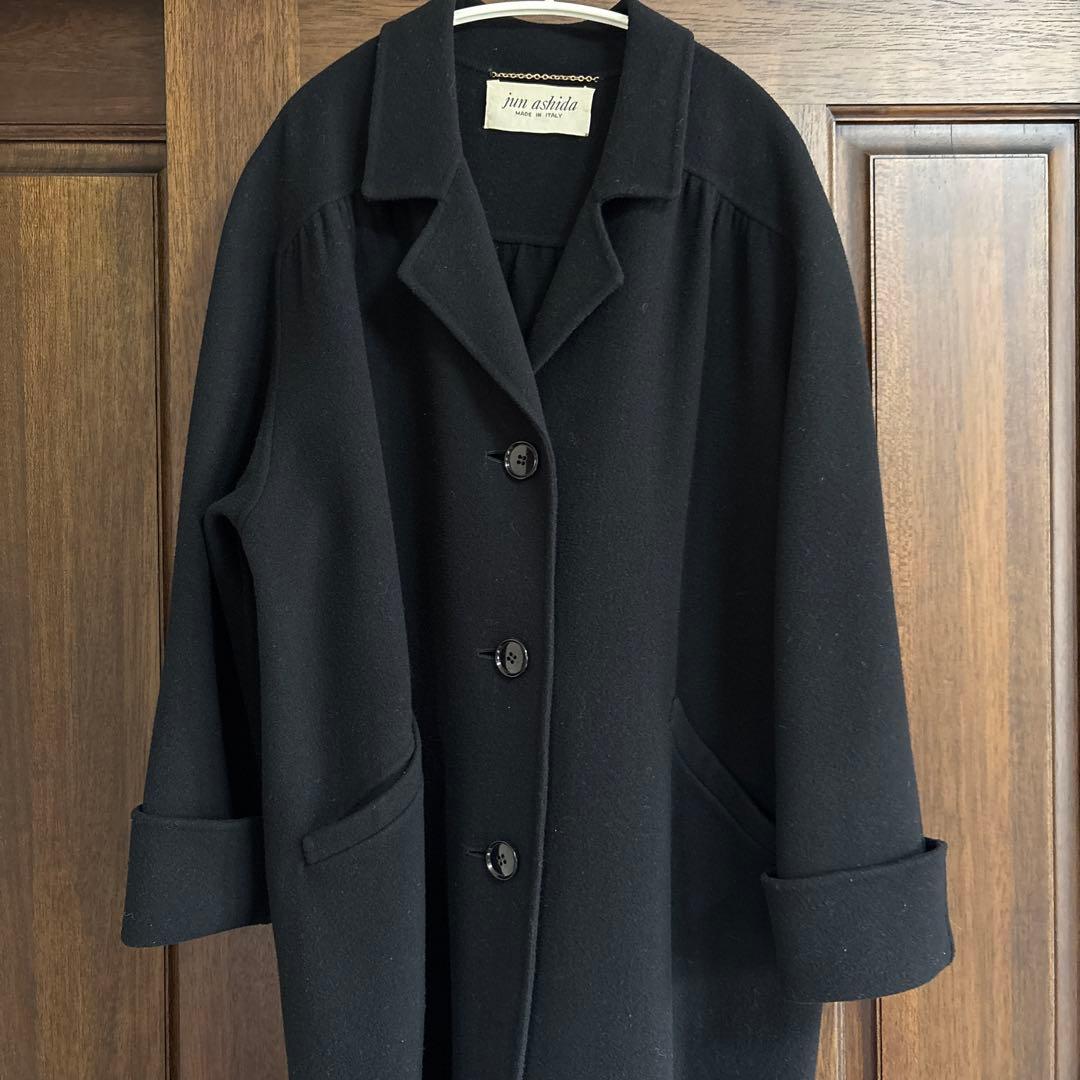 jun ashida】黒 ロングコート MADE IN ITALY - メルカリ