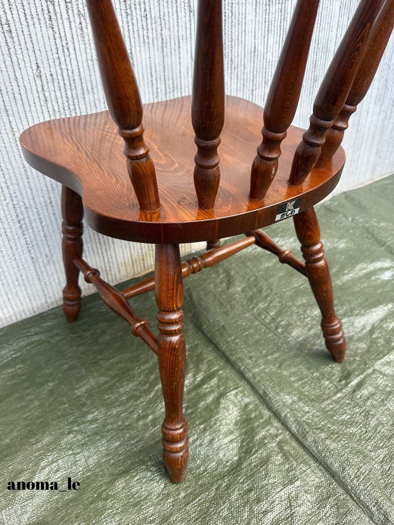 1001【ダイニングチェア】1飛騨の家具 ウィンザーチェア ヴィンテージ◎