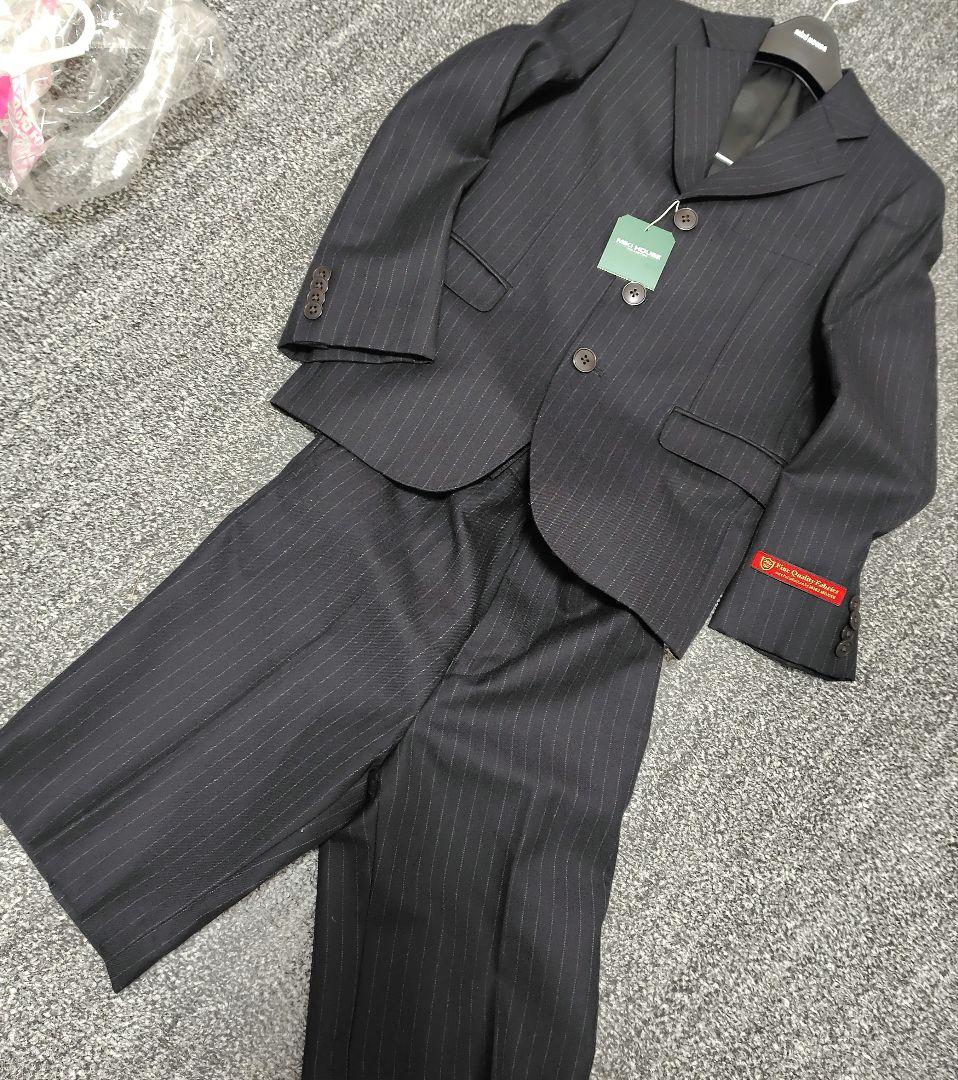 新品＆一度着用 ミキハウスコレクション ストライプスーツ 130 120