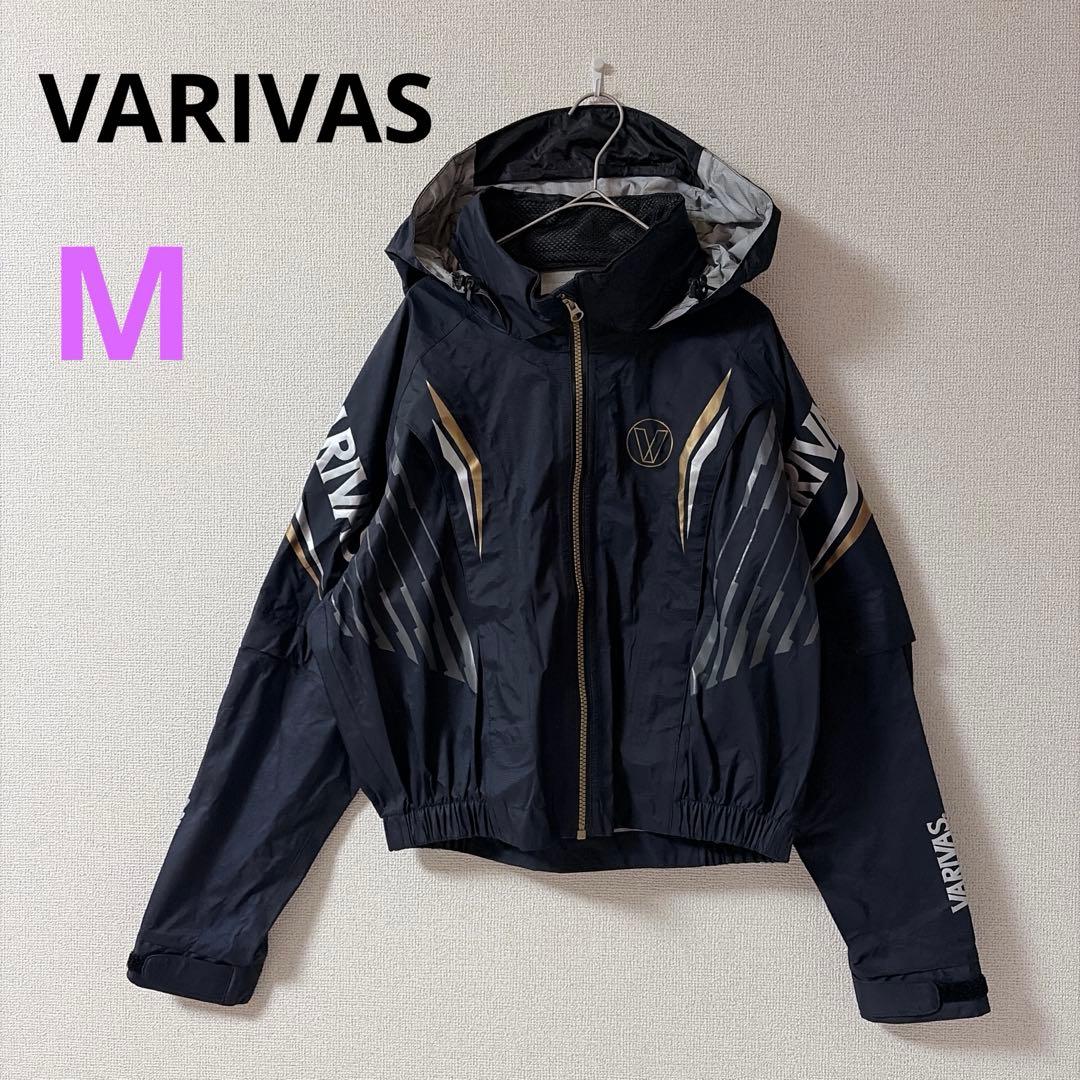 VARIVAS 】バリバス ドライアーマー フード付きレインウェア 釣具 黒M