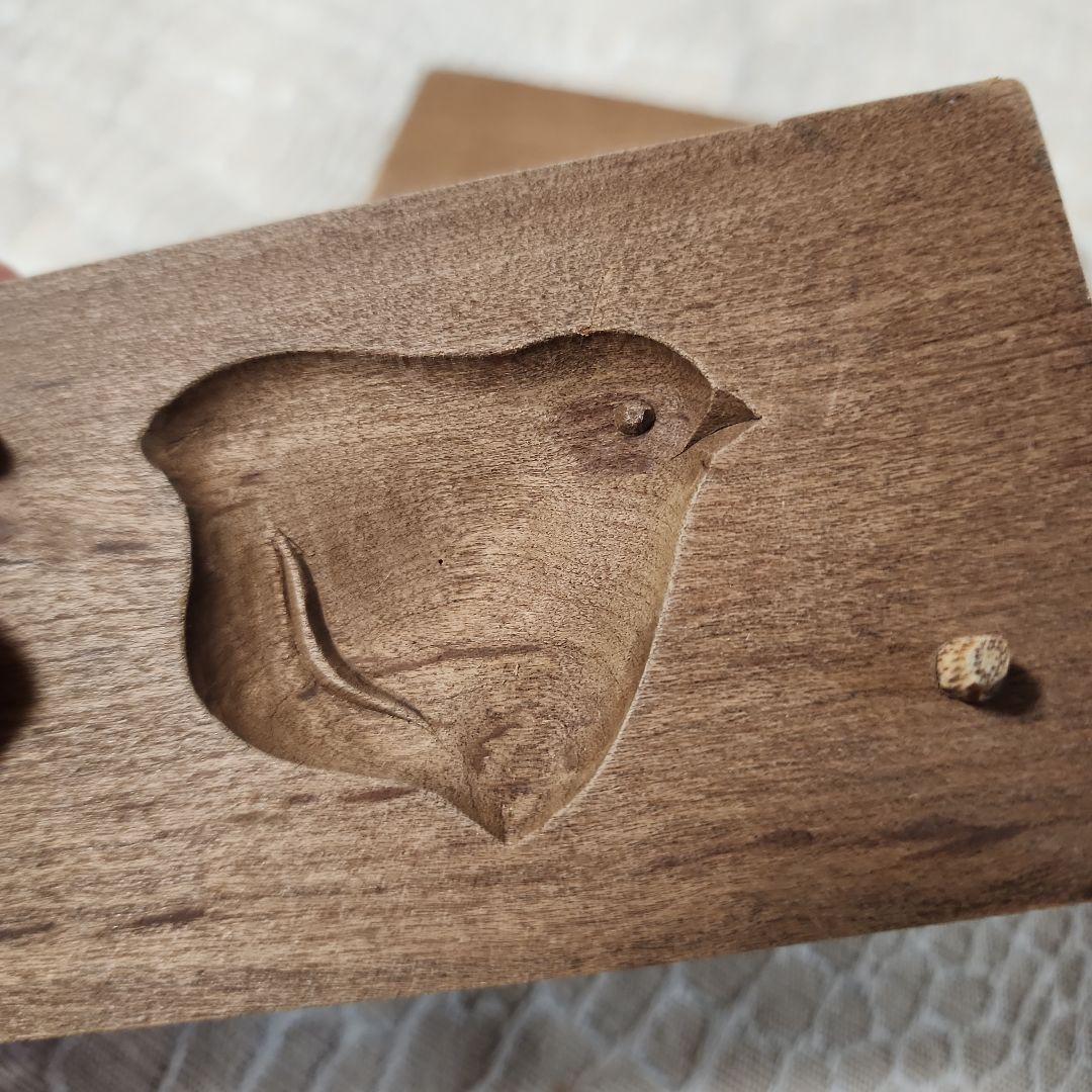 菓子木型-千鳥 古い 木型 菓子型 和菓子 木製 古道具 古物 - メルカリ