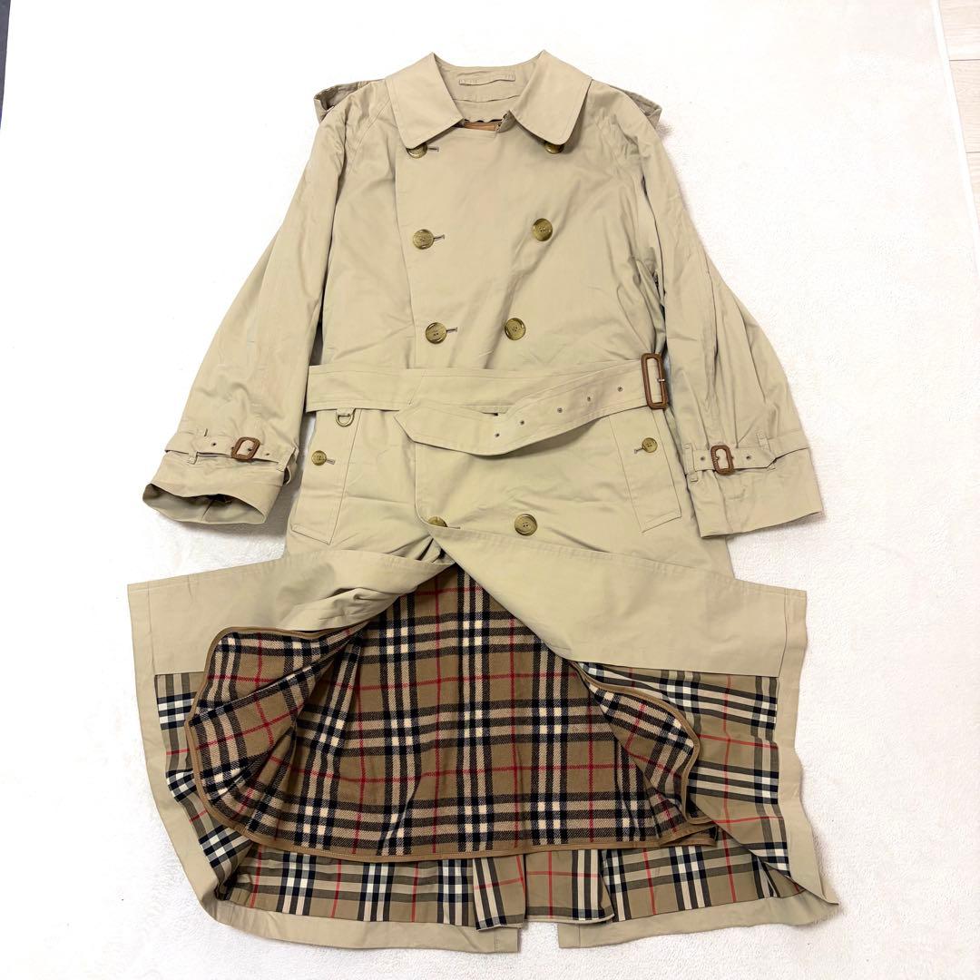 【美品XL相当】バーバリーズ ライナー付き トレンチコート ノバチェック