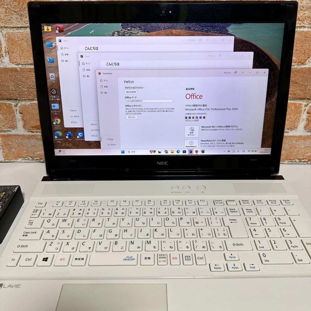 美品NECノートPC FHD SSDメモリ8GB Windows11オフィス付き - メルカリ