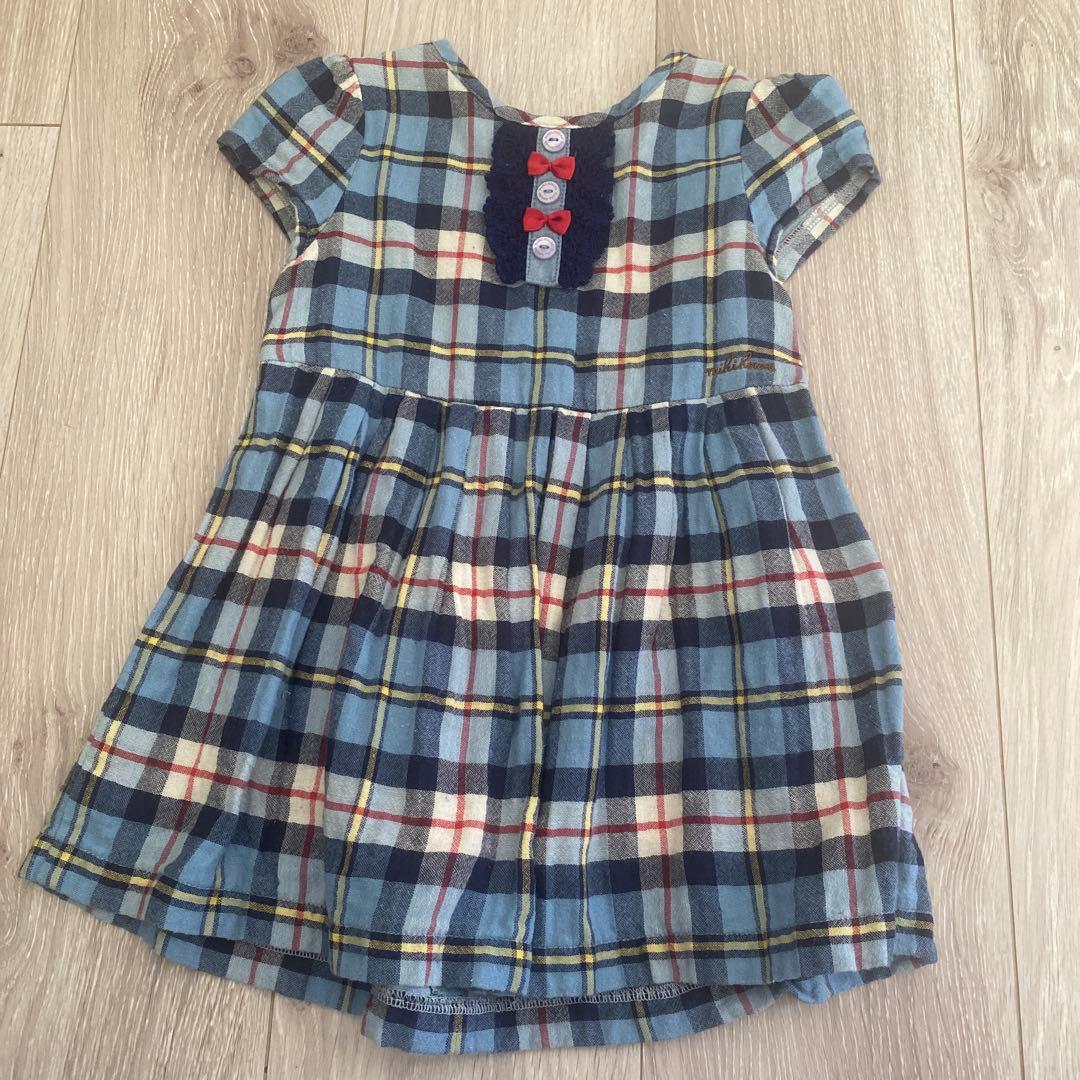 ミキハウス チェック柄 ワンピース 90 - メルカリ