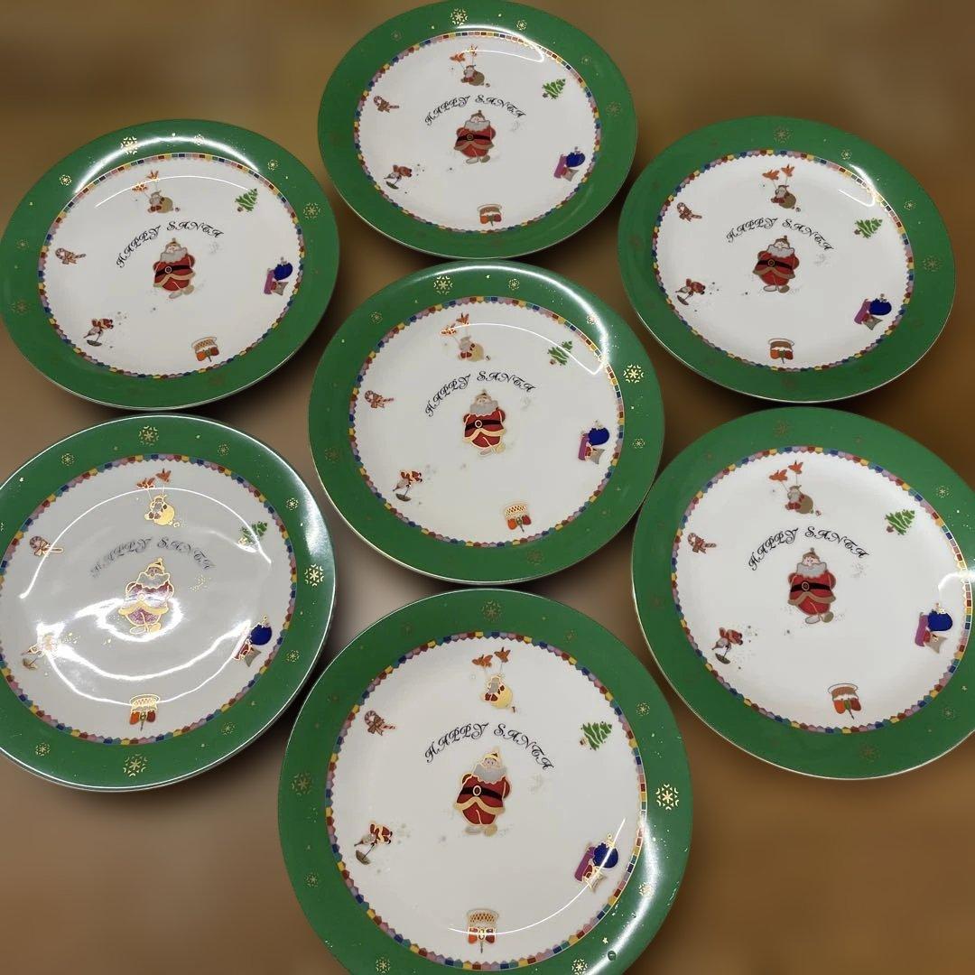 デッドストック❤️アンティークTACHIKICHIクリスマスパーティー皿7枚