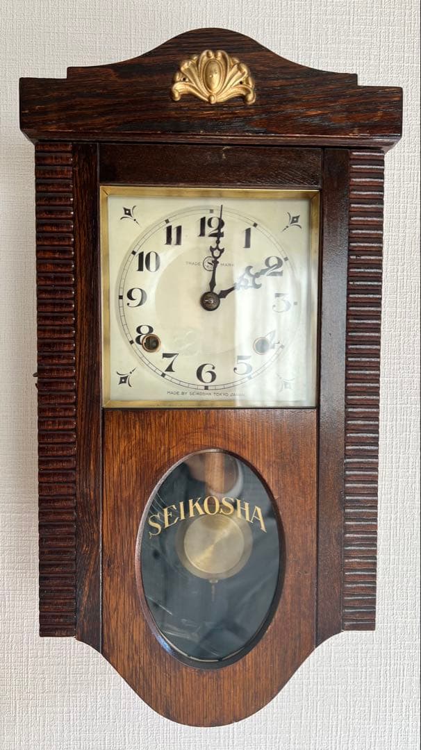 SEIKOSHA 精工舎振り子時計ゼンマイ掛け時計柱時計ボンボン時計古時計