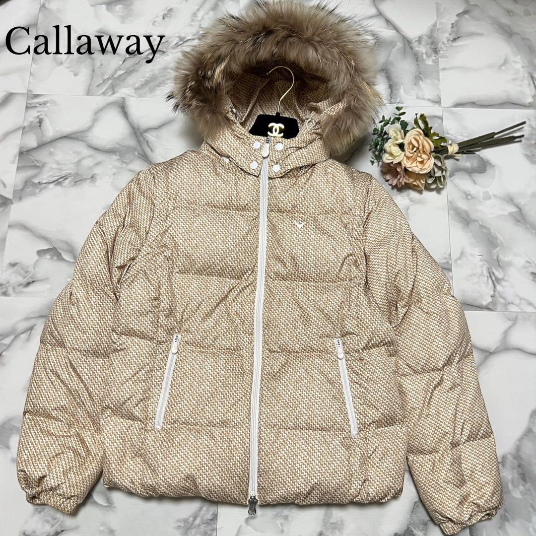 極美品】キャロウェイ ダウンジャケット ベスト 多機能 リアルファー