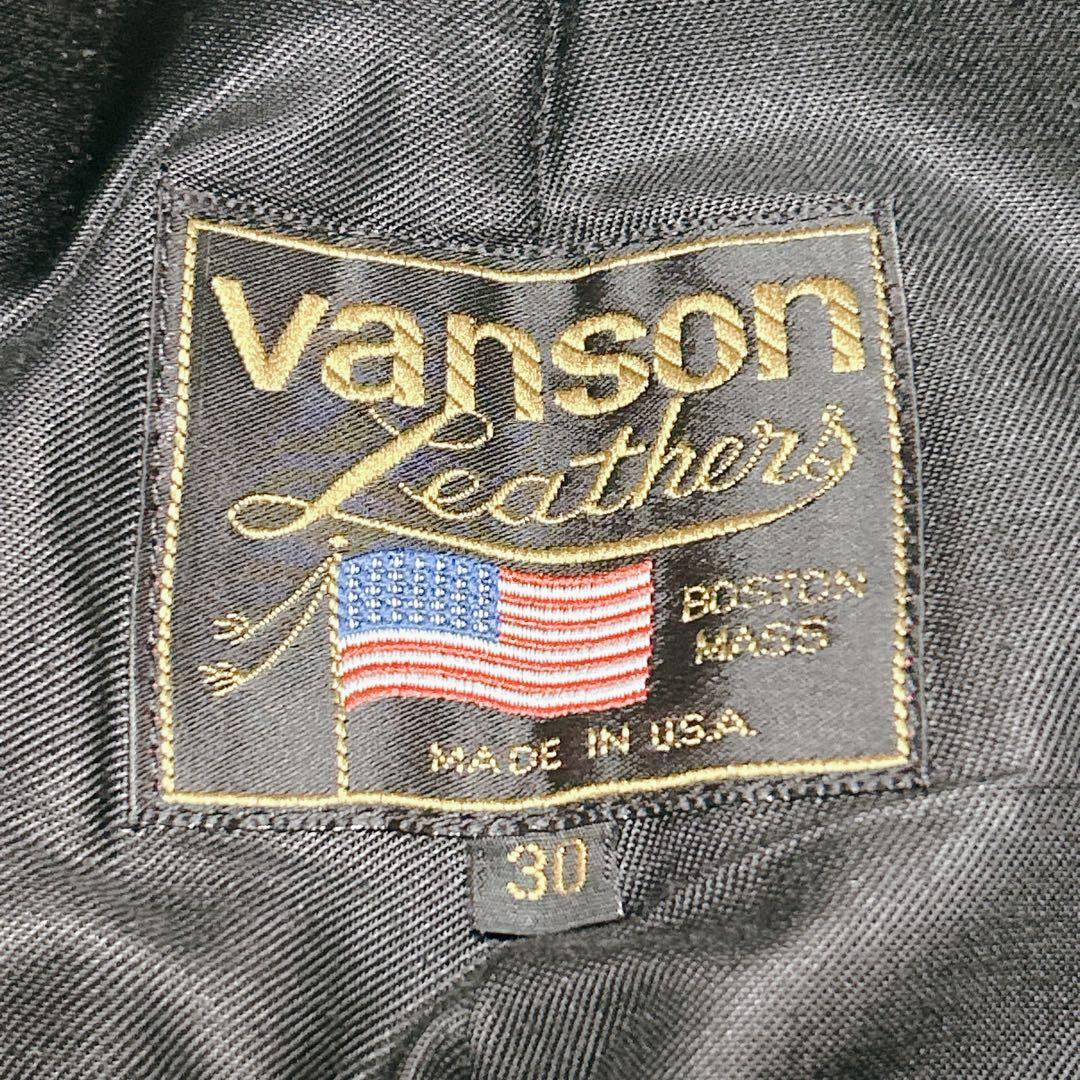 バンソン ライディングパンツ USA製 カウハイド 牛革 W30 ブラック