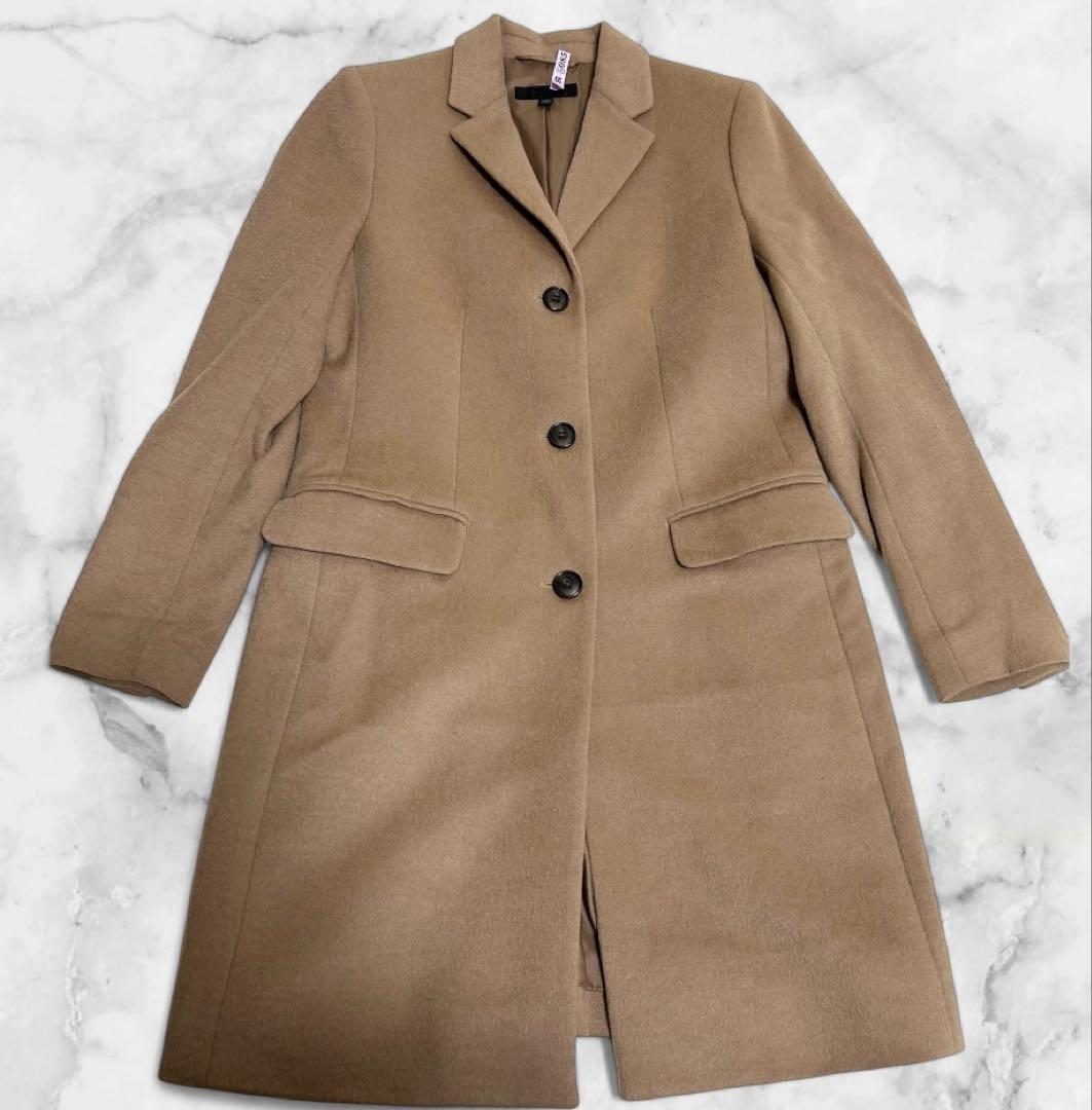 ユニクロ カシミヤ ベージュ チェスターコート ジャケット Sサイズ