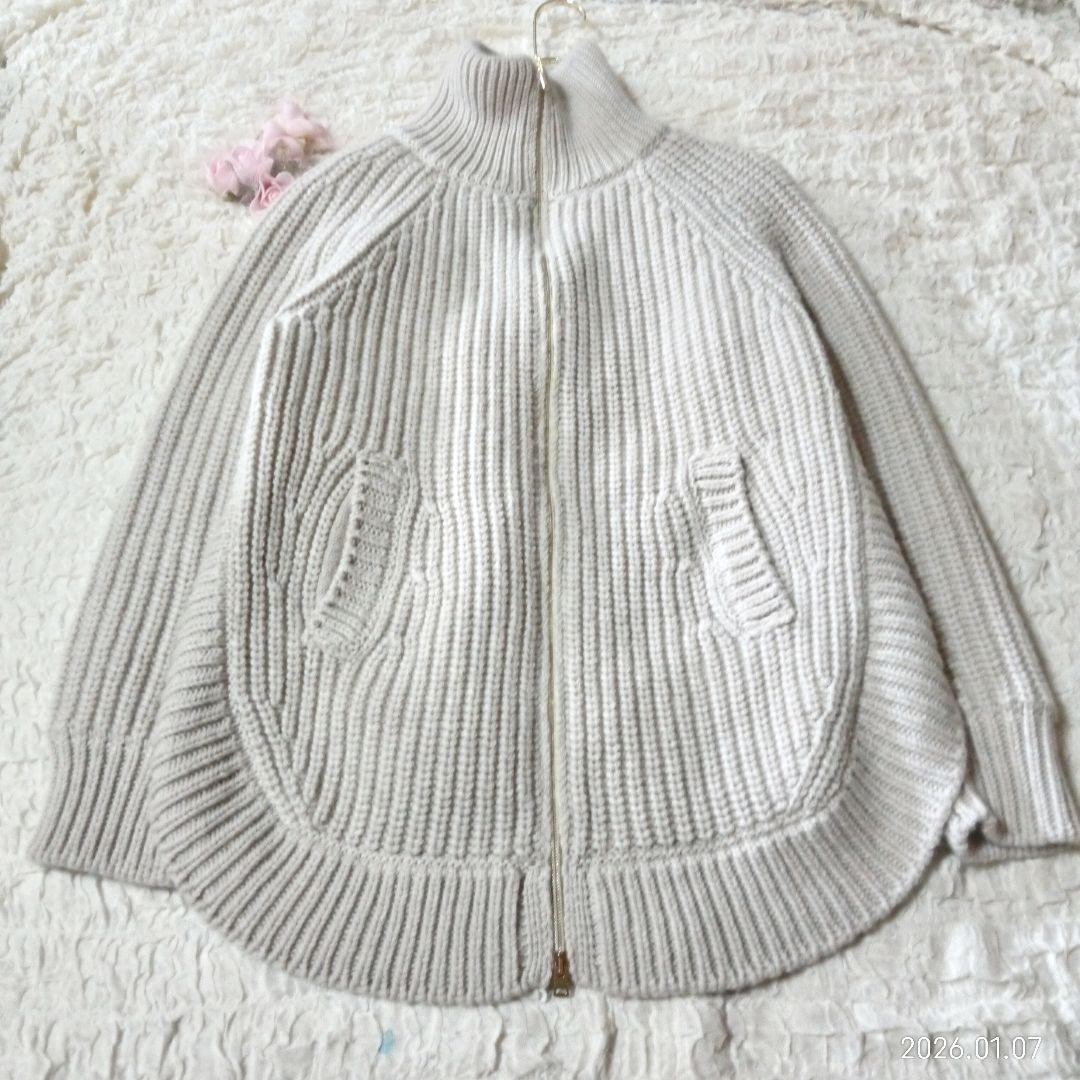 雑誌掲載 鈴木保奈美さん着用 美品 ヘルノ 異素材 ダウン ニット