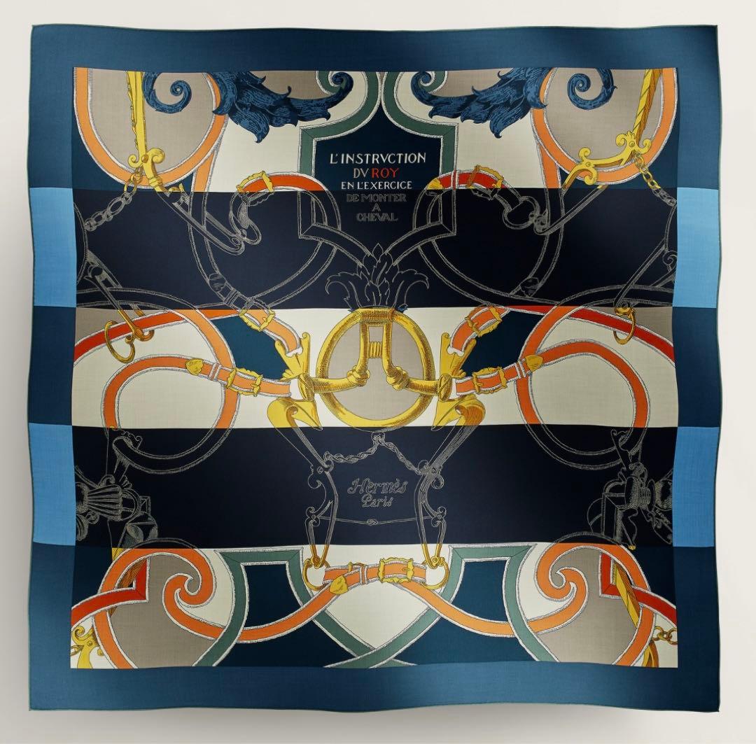 エルメス カレジェアン 帝王学・バヤデール カシシル 140 スカーフ