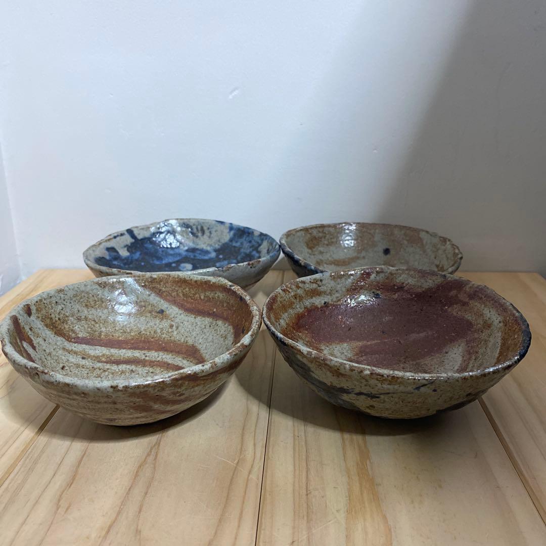 小野哲平　茶碗×4