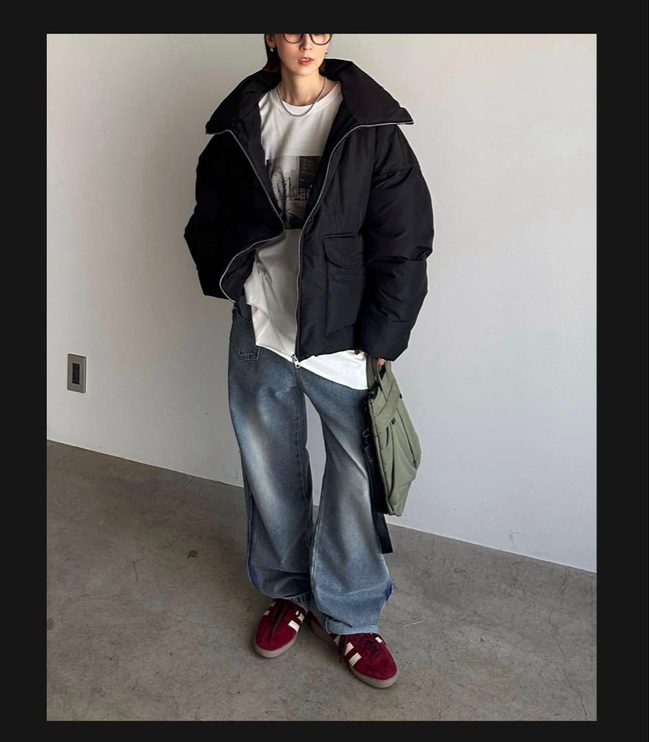 ARULLE シームレスポケットダウン ブラック - メルカリ