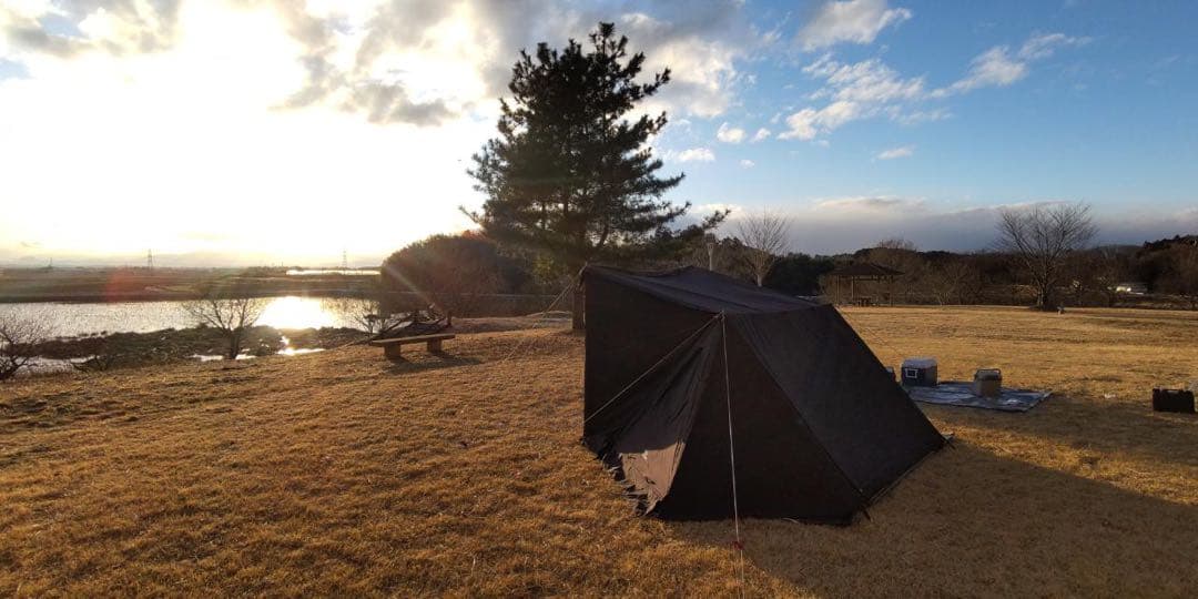 専用。G.Gパップテント2.0ブラック 前幕二股ポール グランドシート