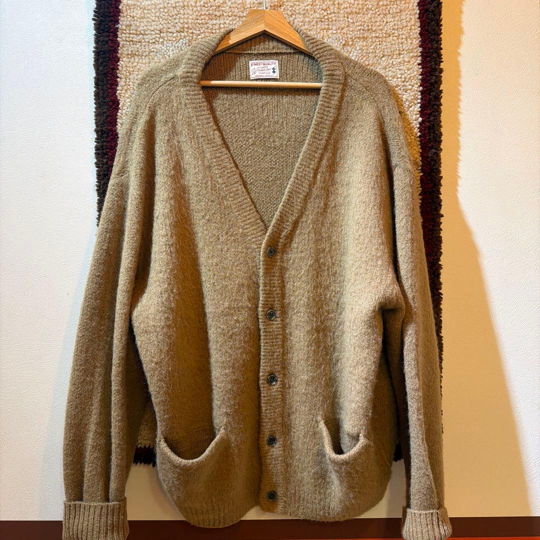 試着のみ　WAIPER モヘアニットカーディガン コヨーテ　Lサイズ WAIPER.inc モヘアニット カーディガン SOLID【WP1072】ミリタリー