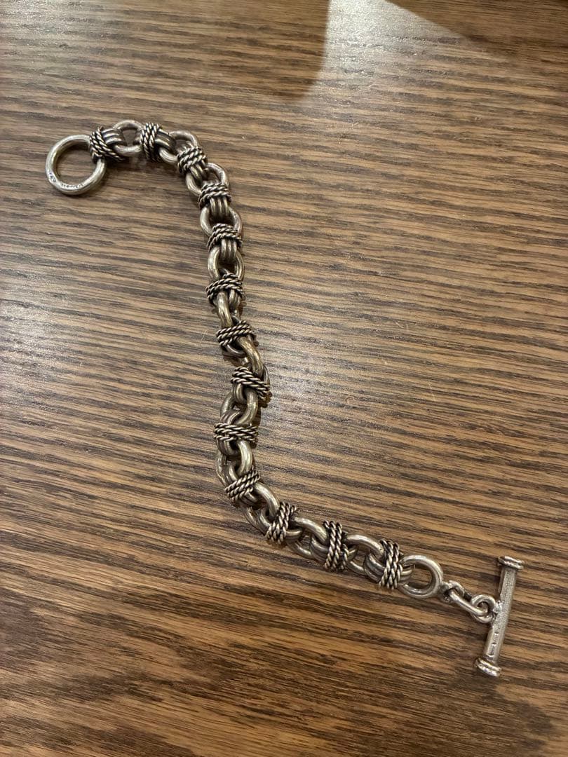 ヴィンテージ ヘビーロープチェーンブレスレット シルバー925 メキシコ