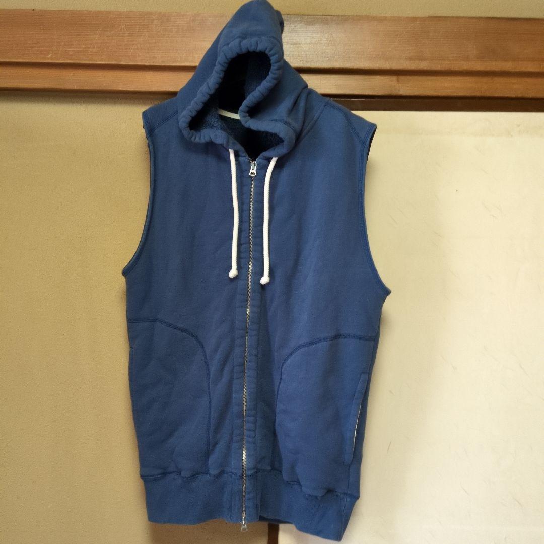 ロンハーマンネイビー青色ノースリーブフードベストパーカー - メルカリ