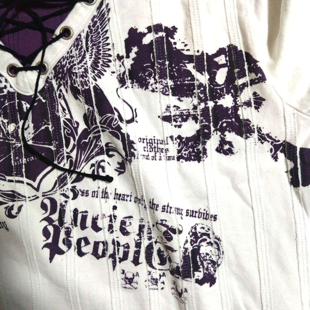 in the attic　00's　レイヤード　英字　編み上げ　レースアップ　Ｌ