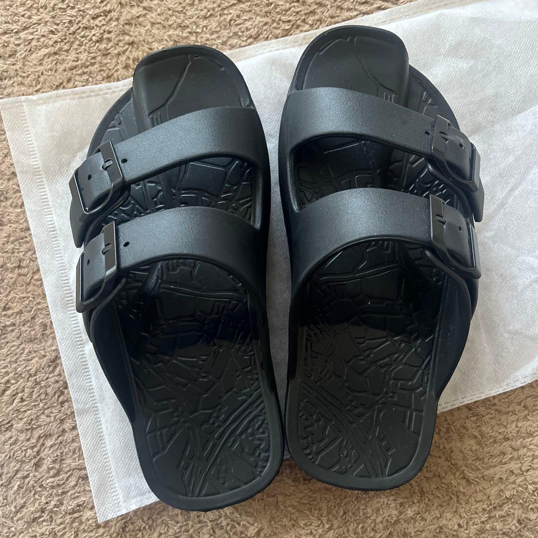 Racbaki ラクバキ イージーサンダル ラップ レディースS♡ブラック