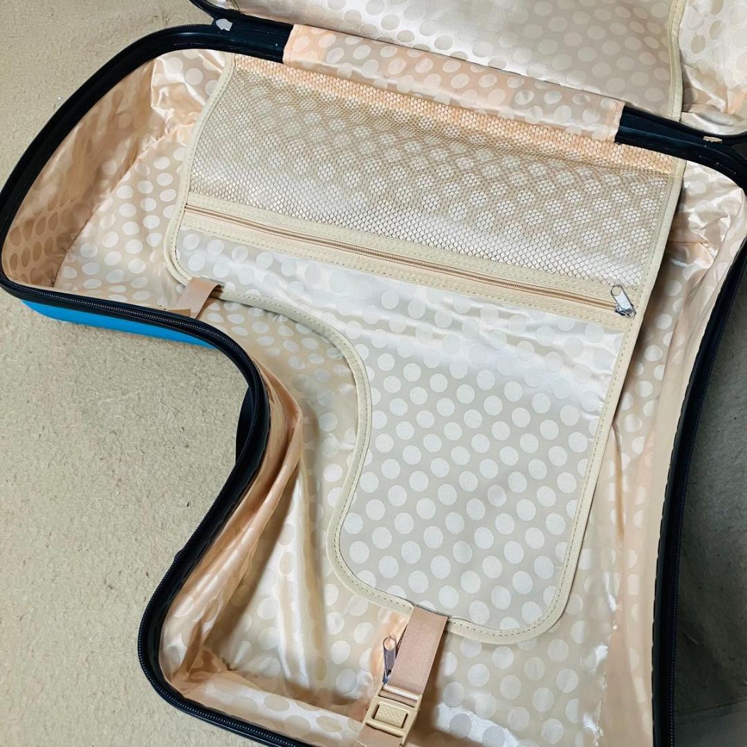 美品 noricco こどもが乗れるキャリーケース マットブルー スーツケース