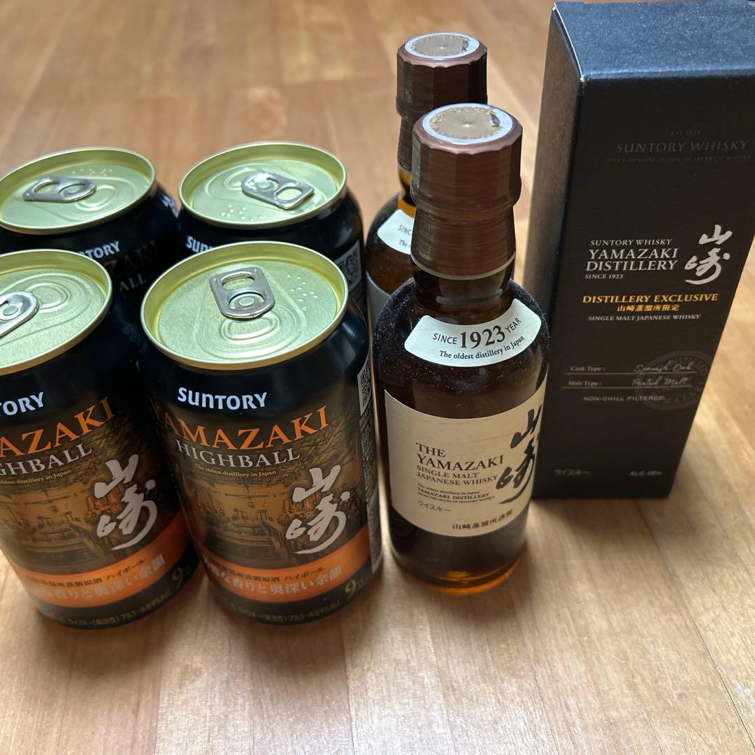 山崎セット 蒸留所限定,山崎ノンエイジ180mlx2 山崎ハイボール4本