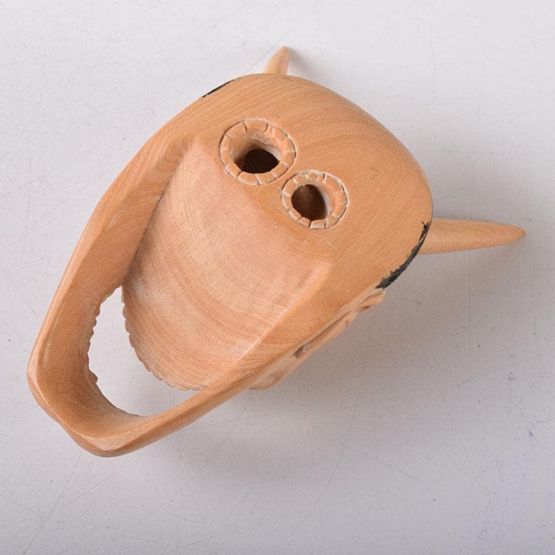 DEJAPAN 様専用時代提げ物 木彫 面根付 能面 お面 般若面 C 7860