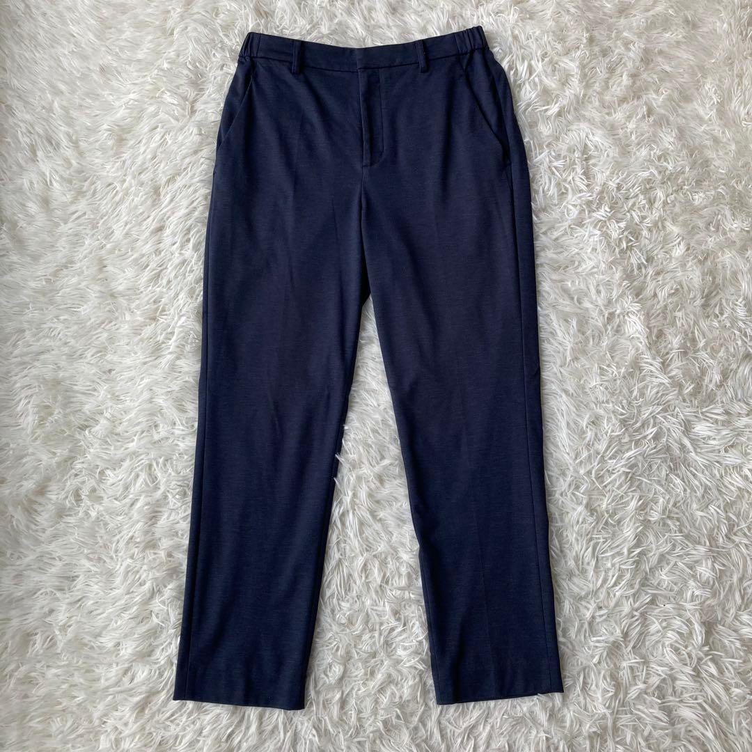 【美品】 UNITED ARROWS ノーカラー セットアップ　ネイビー　38