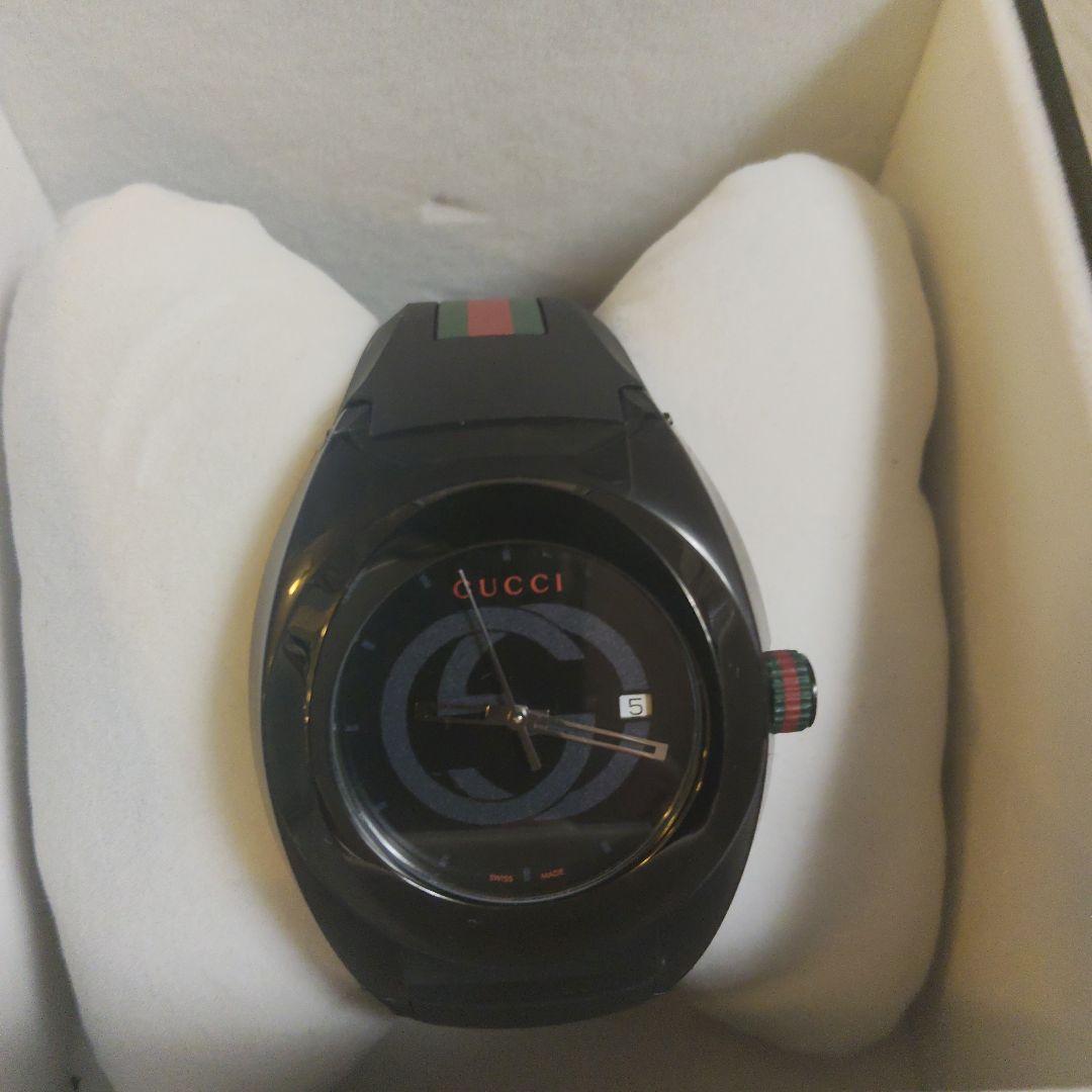 健さん専用　[最終値下げ美品] GUCCI ブラックラバーベルト 時計 GUCCI（グッチ） 腕時計 ラバーベルトメンズウォッチ YA137116
