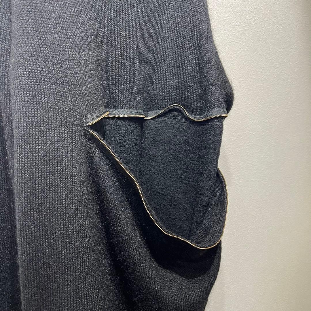 希少 美品 ヨウジヤマモトプールオム 上質 モヘア ドッキング ジップ