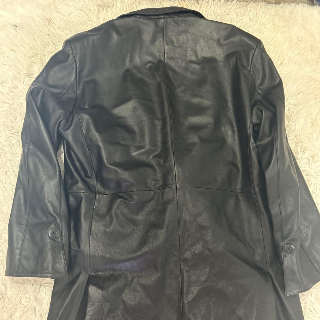 希少】GIOVE GIUNOE レザーダブルコート 牛革 黒 超ロング L - メルカリ
