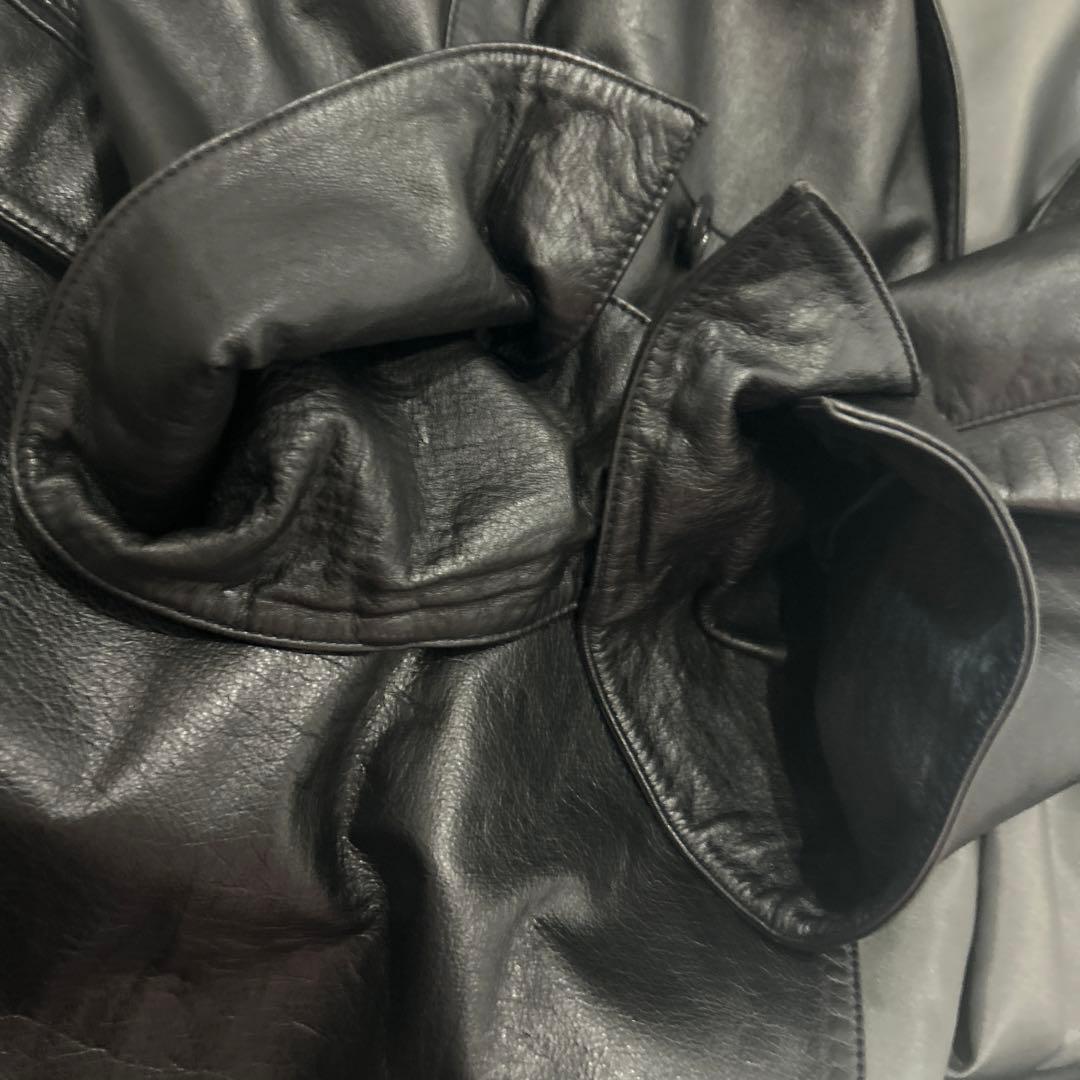 希少】GIOVE GIUNOE レザーダブルコート 牛革 黒 超ロング L - メルカリ