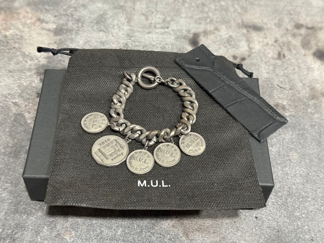 【週末値下げ】M.U.L★Iチェーン 5ブレス マットシルバー