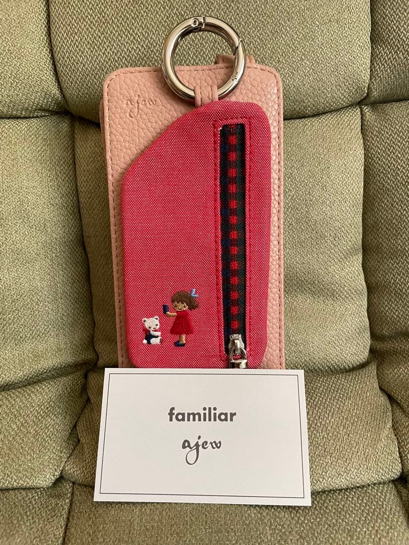 ファミリアコラボ　スマホケース　ajew マルチ対応サイズS ajew（エジュー）× familiar（ファミリア） 」コラボアイテム第2弾