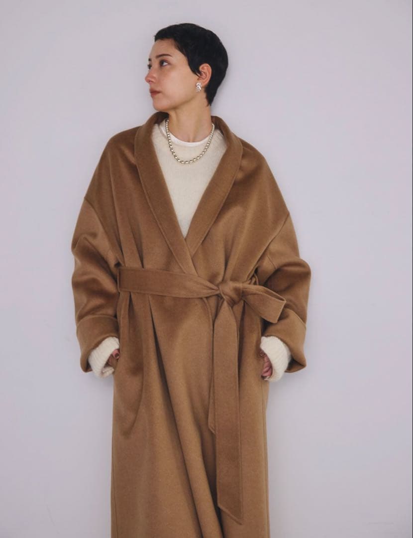 CHIEKO+ wool&cashmere river coat 38新品未使用 - メルカリ