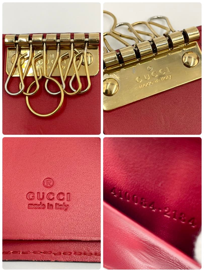 【美品✨】グッチ　GGブルームス　花柄　GGスプリーム　６連キーケース