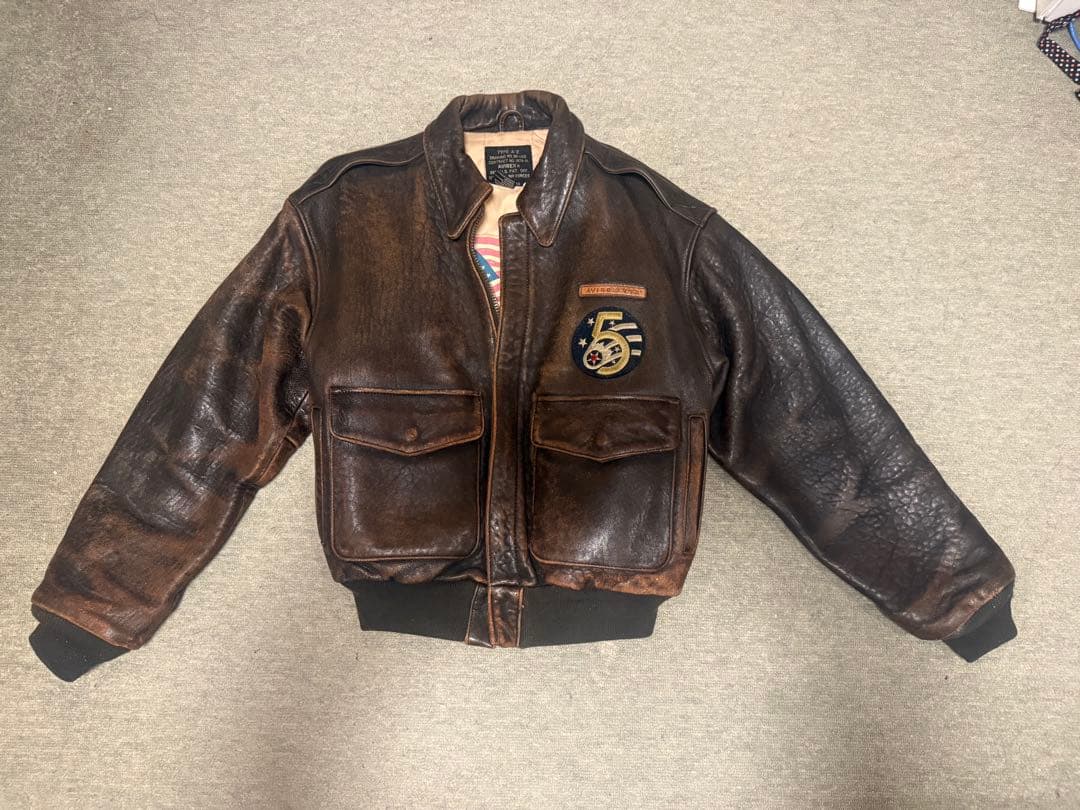 AVIREX A-2 フライトジャケット レザージャケット XS - メルカリ