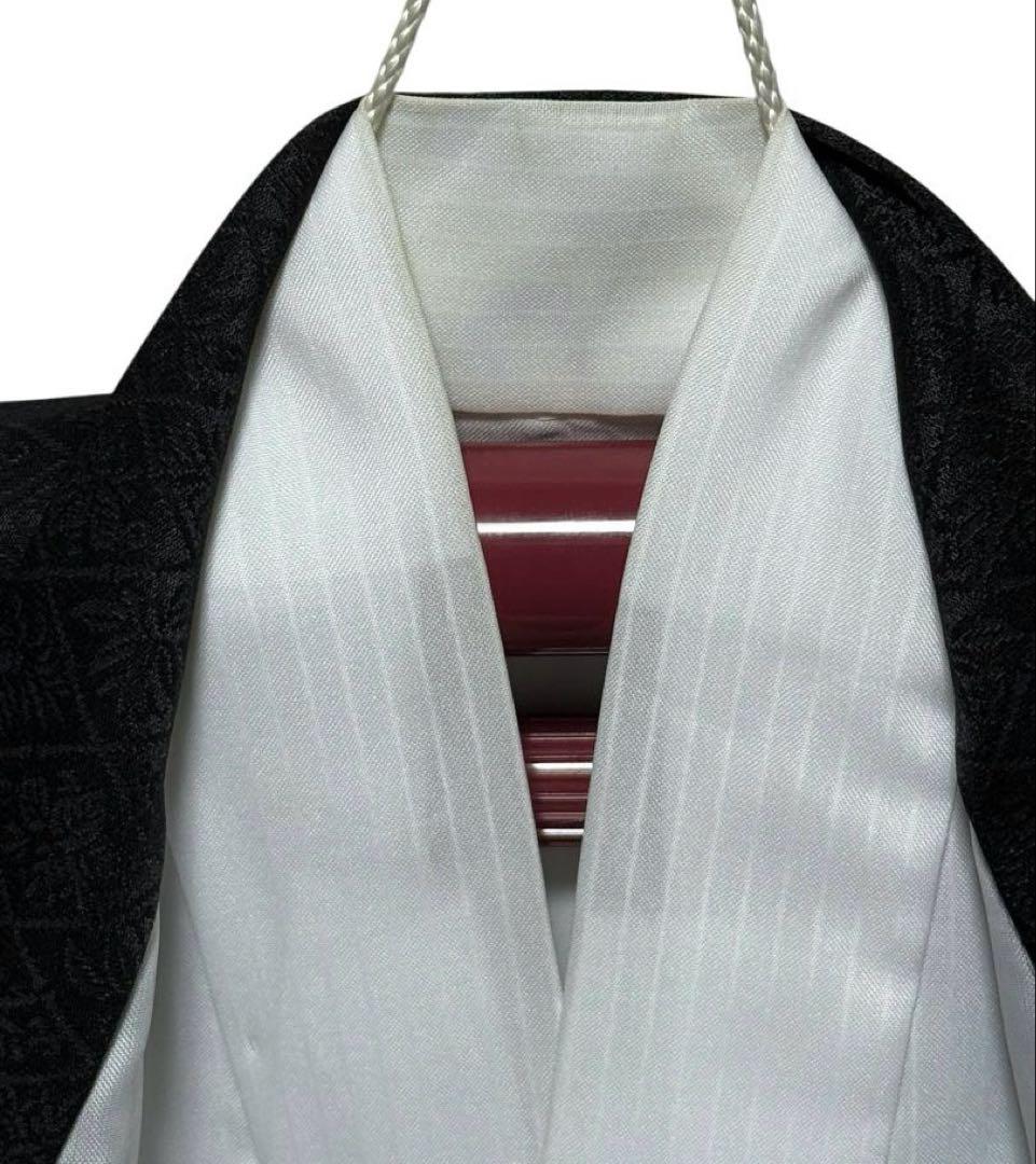 正絹　お宮参り一つ身着物、長襦袢セット　男の子　黒系　鷹柄