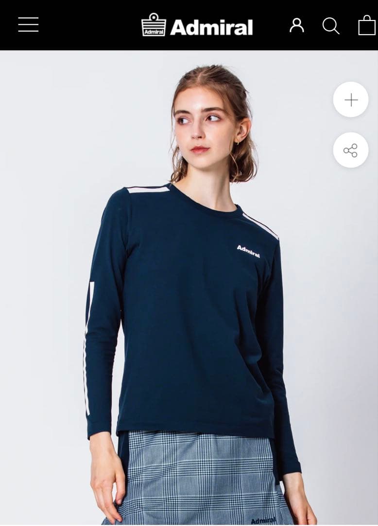 なな♥フォローで割引 // 様用 Admiral ネイビー 長袖T