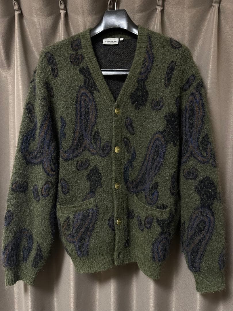 carhartt wip ペイズリー柄 カーディガン S