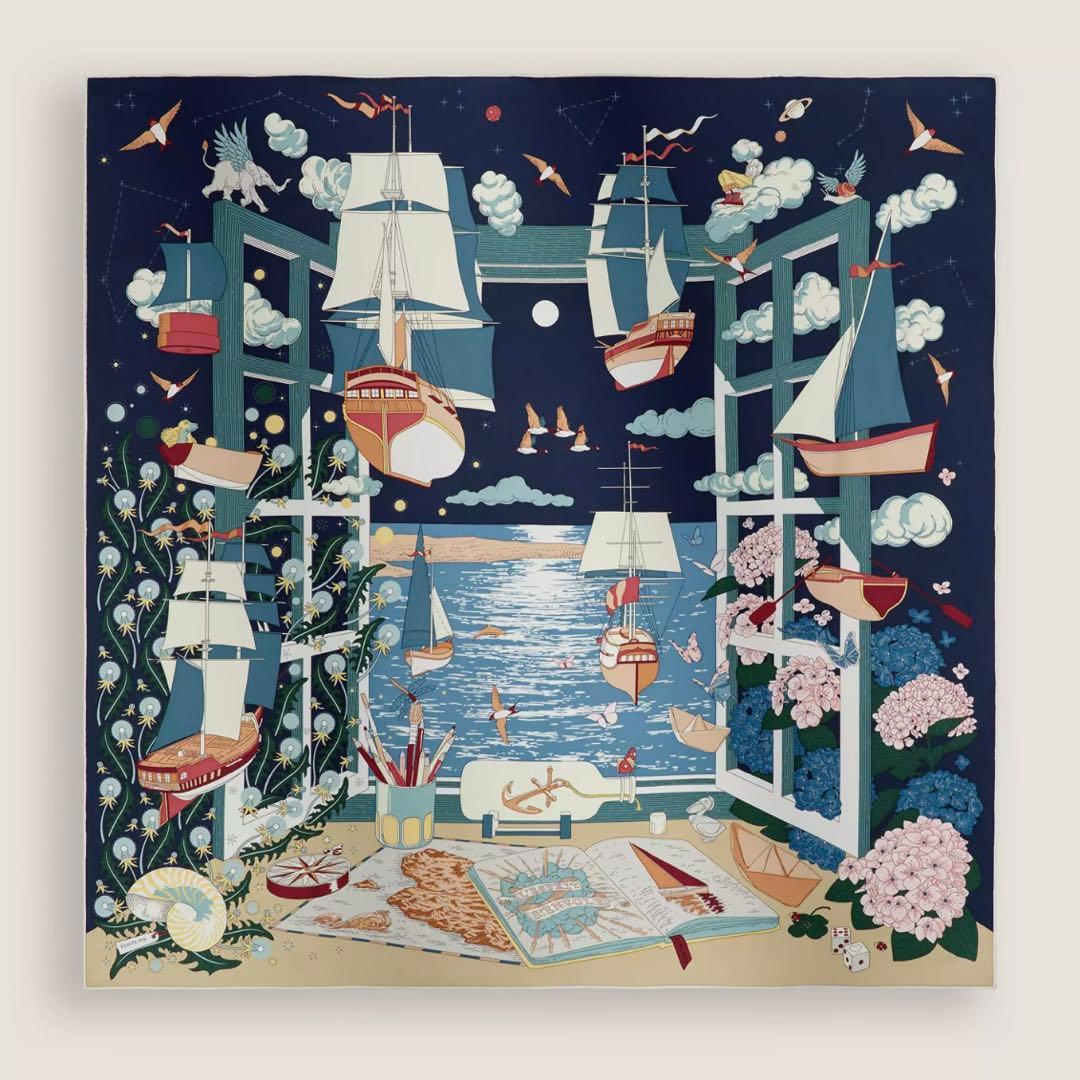 エルメス 2026SS 新作 スカーフ カレ 90 《エスプリの旅立ち》 新品