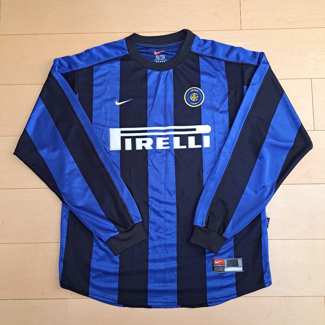 激レア 99-00 インテルミラノ ナイキ ホーム長袖ユニフォーム - メルカリ