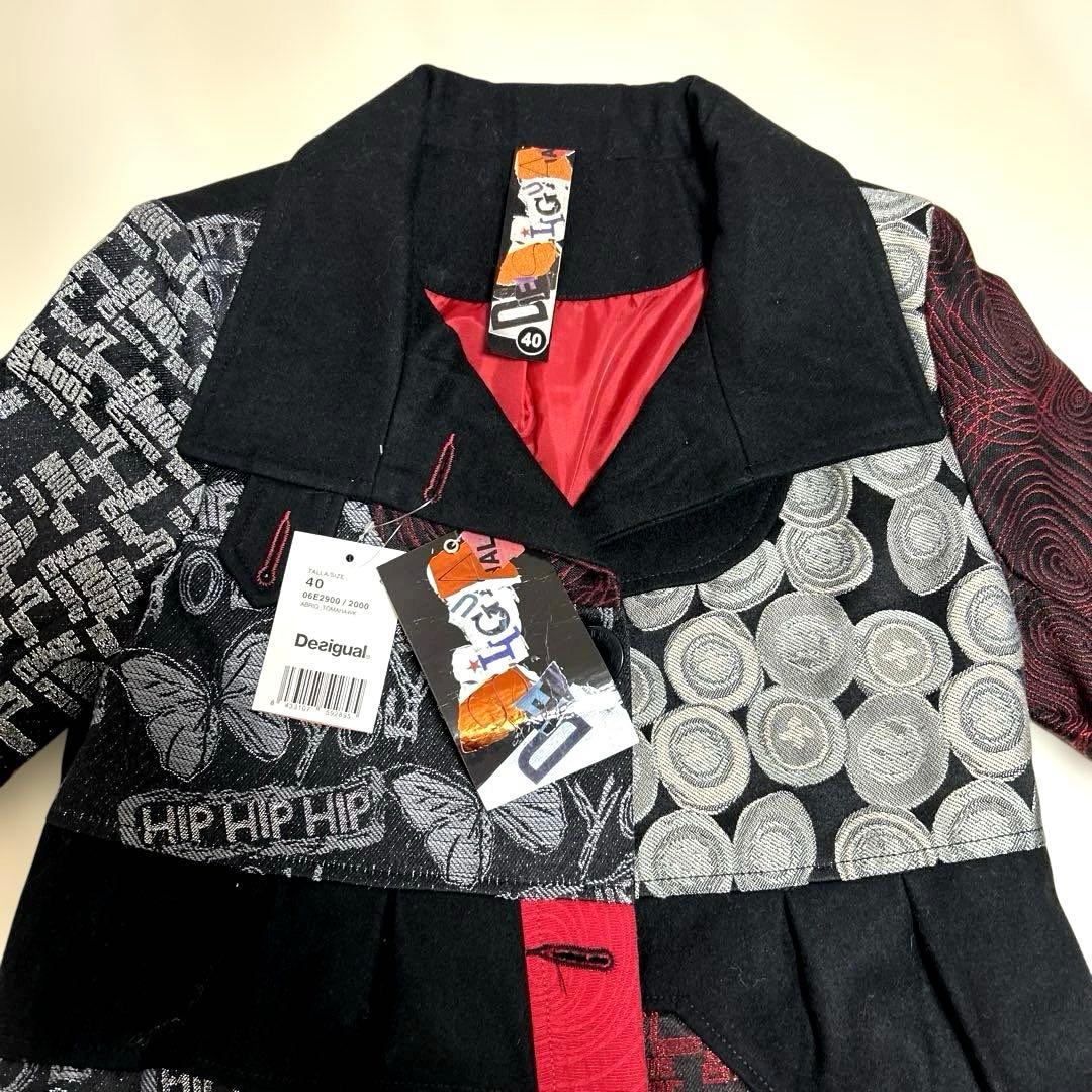 未使用 タグ付 DESIGUAL デシグアル コート ジャケット 総柄 40 - メルカリ