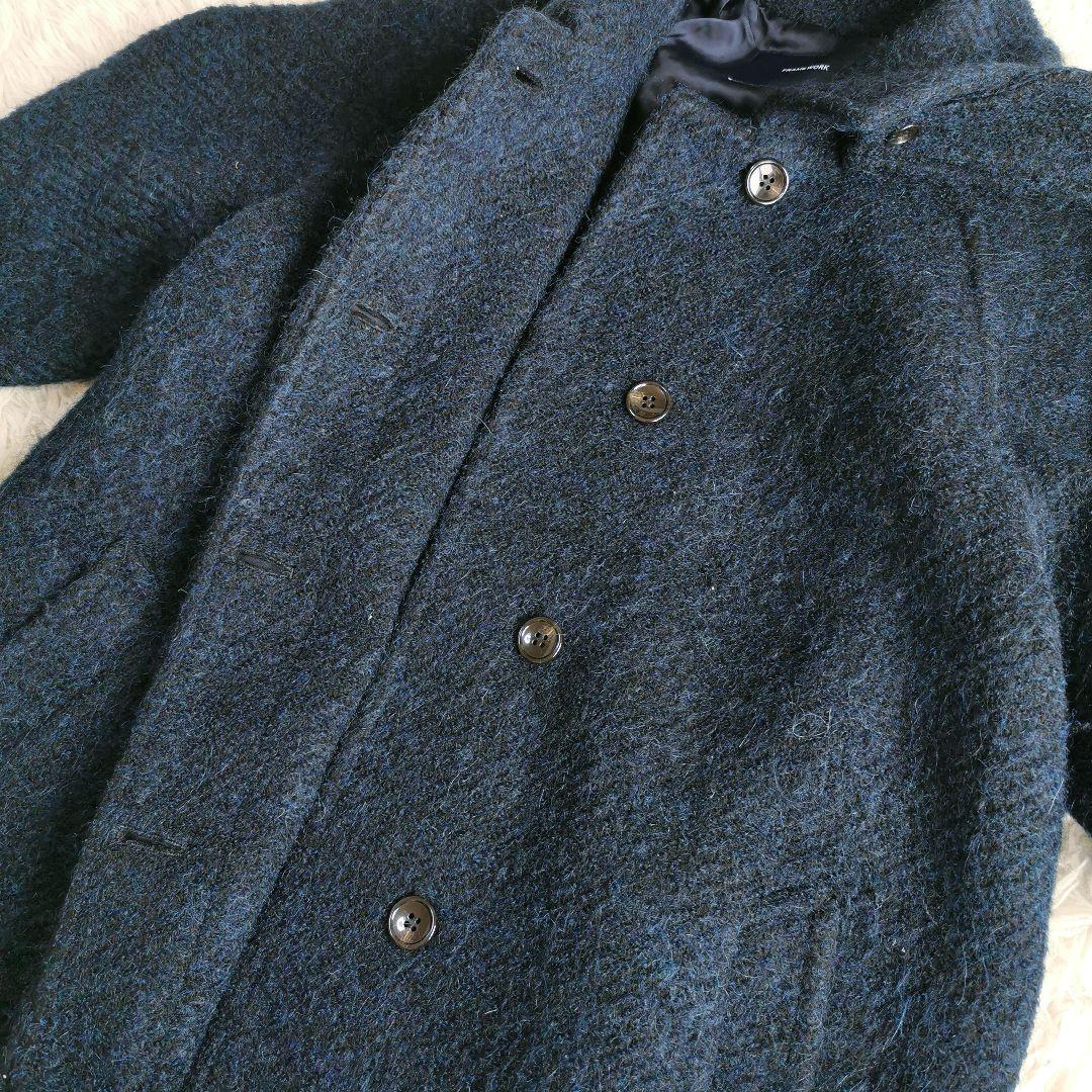 美品✨】フレームワーク ループツイードバルカラーコート 定価5.7千円