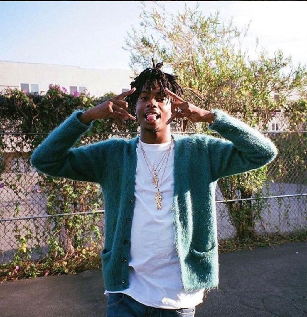 supreme 15fw heather cardigan teal M - メルカリ