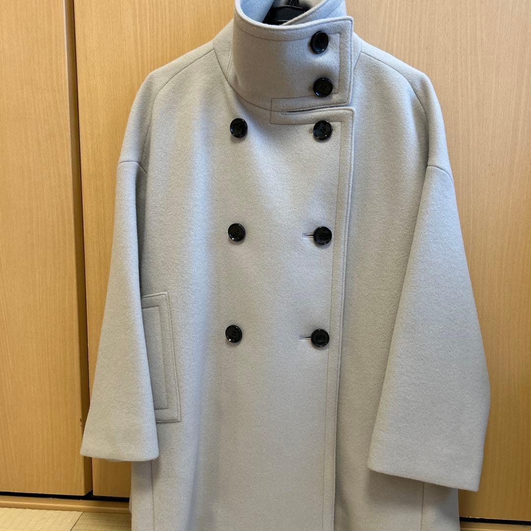 ノーブル スタンドカラーオーバーコート ベージュ - メルカリ