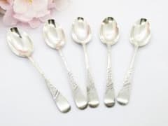 ローズガーランド】薔薇紋 米国スターリングシルバースプーン5本