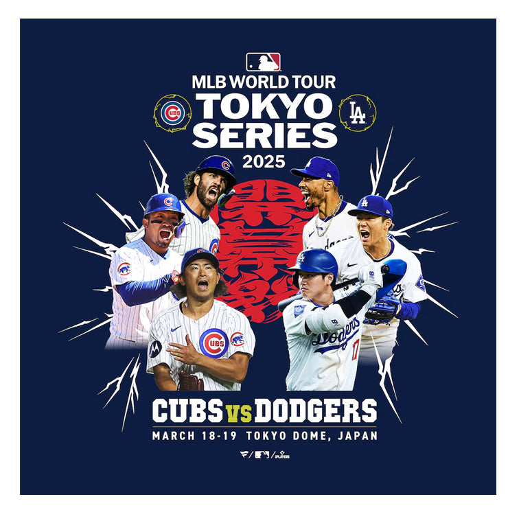 MLB Tokyo Series 2025 カブス vs ドジャース ジュニア用 半袖 Tシャツ