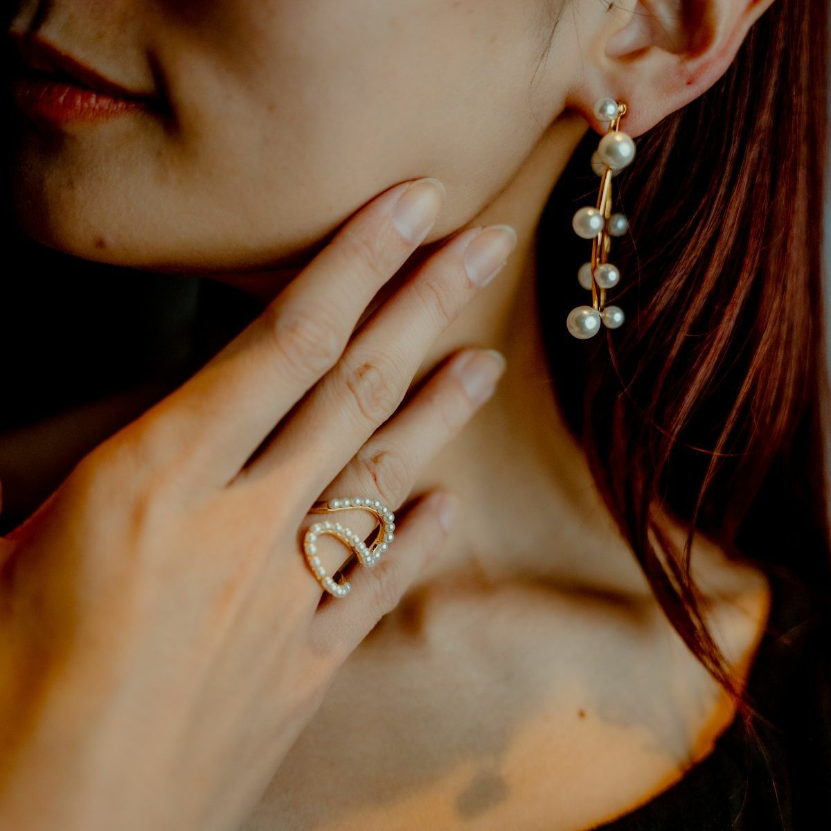 シェルパールフープピアス | STELLAR HOLLYWOOD-ステラハリウッド