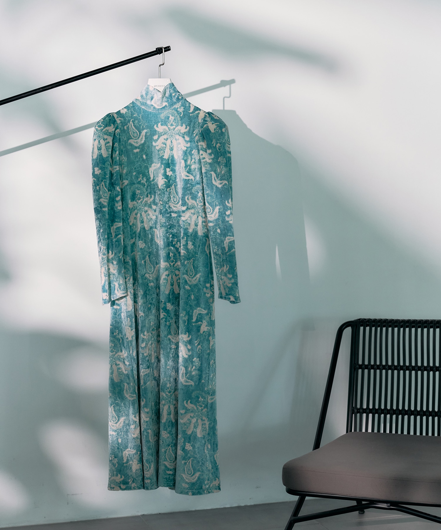 別注 Velour Jersey High Neck Dress(1 LIGHT BLUE): Mame Kurogouchi