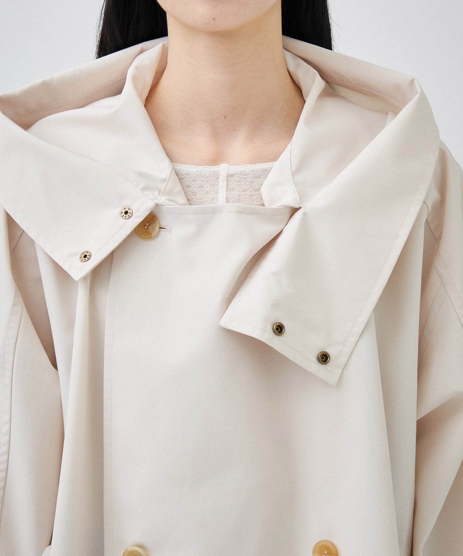 リサイクルシェルタフタショートトレンチ(FREE ECRU): VACHEMENT